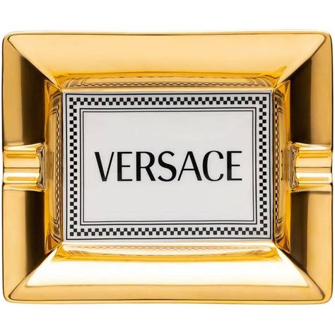 gold versace ashtray|rosenthal Versace ashtray.